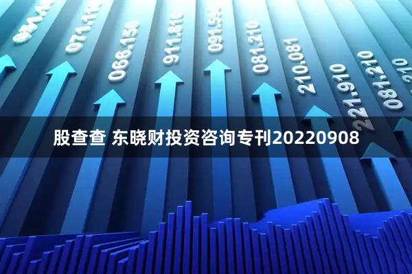 股查查 东晓财投资咨询专刊20220908