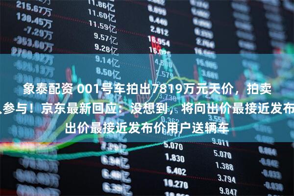 象泰配资 001号车拍出7819万元天价，拍卖吸引超26万人参与！京东最新回应：没想到，将向出价最接近发布价用户送辆车