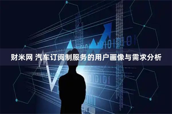 财米网 汽车订阅制服务的用户画像与需求分析